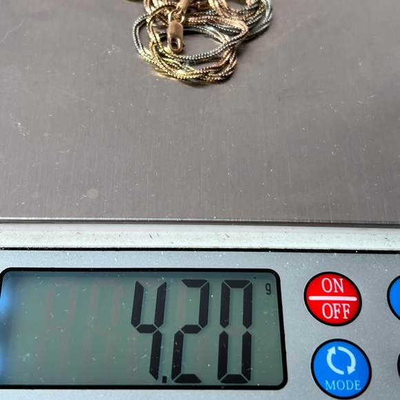 VINTAGE RUSSIAN 14K TRICOLOR GOLD TWISTED SNAKE CHAIN UNIQUE RARE FIND STAMPED